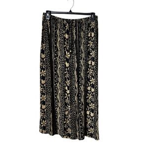 Vtg Womens Bohemian Maxi Skirt Size XL Whimsigoth Cottage Western Aztec Fairy